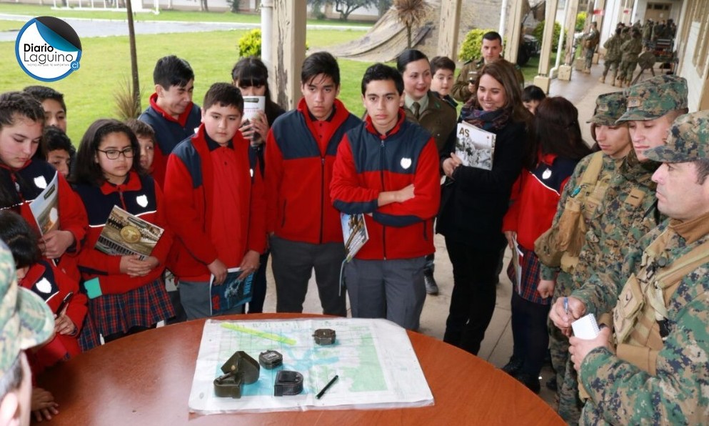 Alumnos de la Escuela Francia conocieron la III División de Montaña de Valdivia