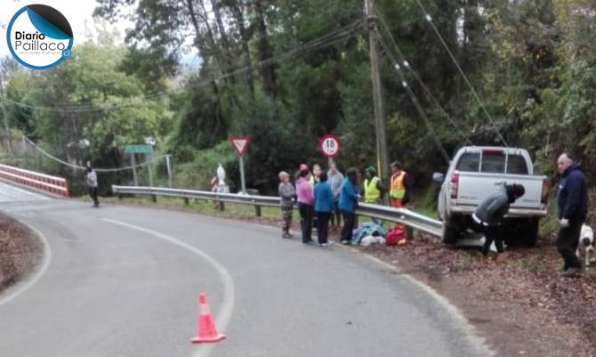 Accidente en acceso a puente de Reumén dejó una persona lesionada