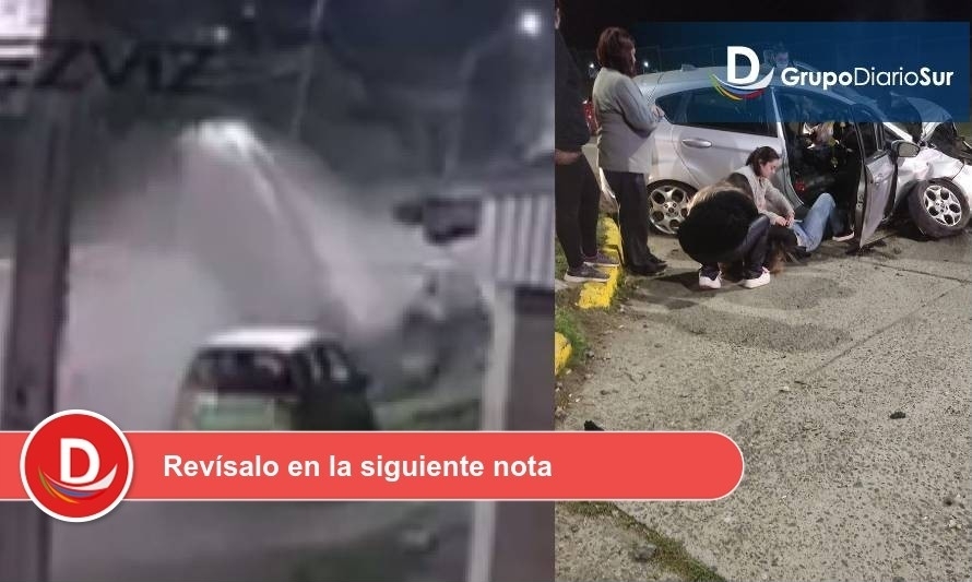 Video capturó preciso instante de choque vehicular en Isla Teja