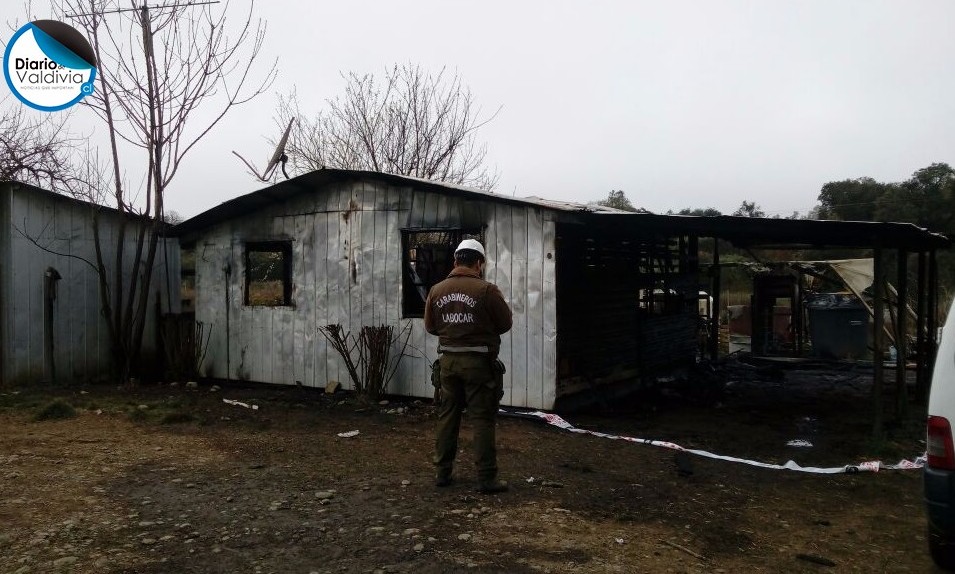5 damnificados dejó incendio en San José de la Mariquina