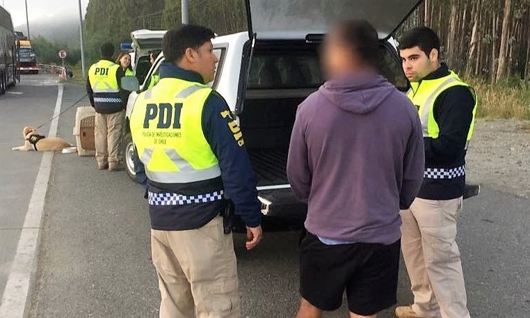 PDI Los Ríos sorprendió a sujeto portando drogas al interior de un bus