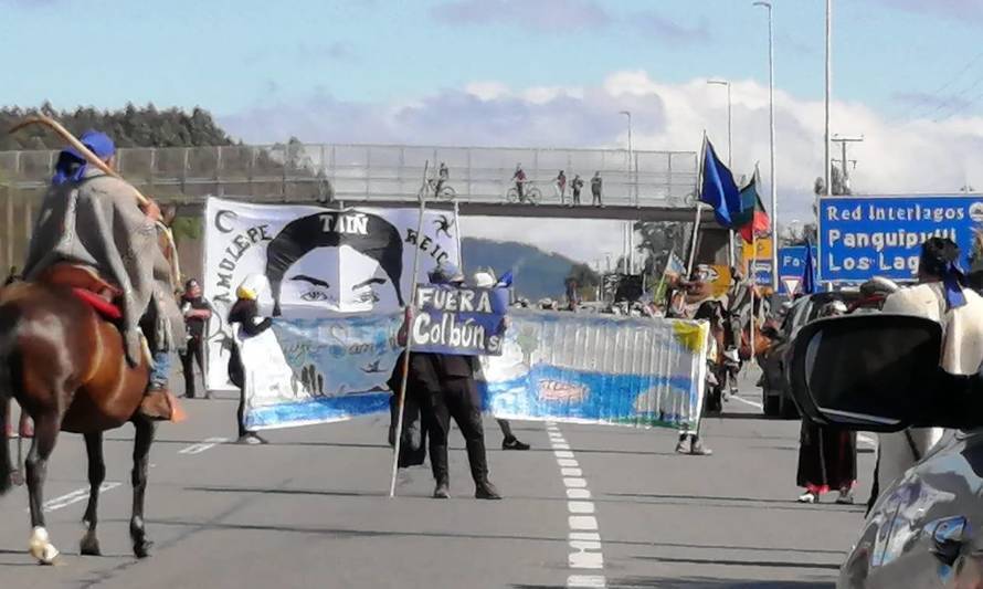 Con 5 detenidos concluyó marcha contra Colbún