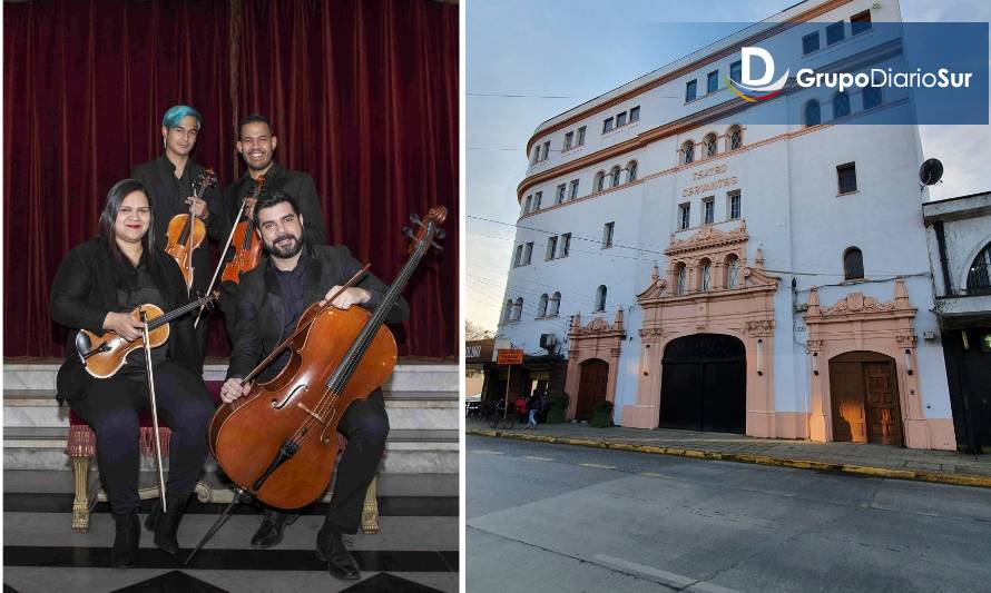 Cuarteto de Orquesta de Cámara del Teatro Municipal de Santiago hará función en el Cervantes