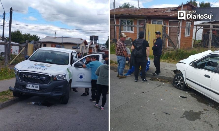 Reportan violenta colisión vehicular en Paillaco