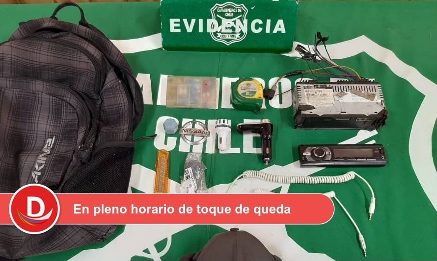 2 detenidos por robo infraganti de vehículo en Valdivia