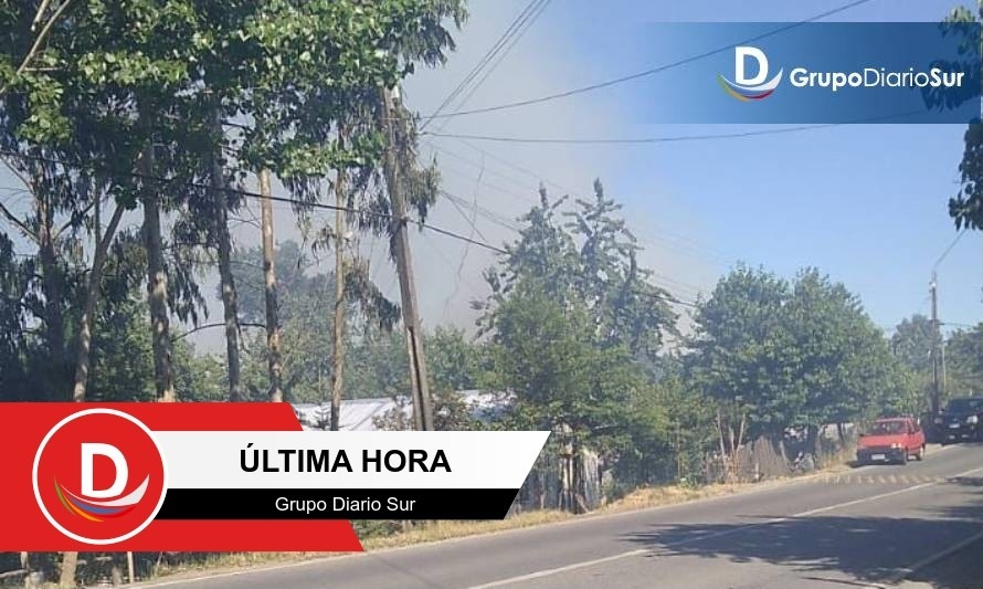 Alarma por incendio de pastizales en sector Las Lajas